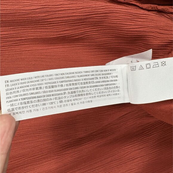 Abercrombie & Fitch Women's Floral Embroidered Shift Dress Size S Rust Orange - Picture 8 of 10